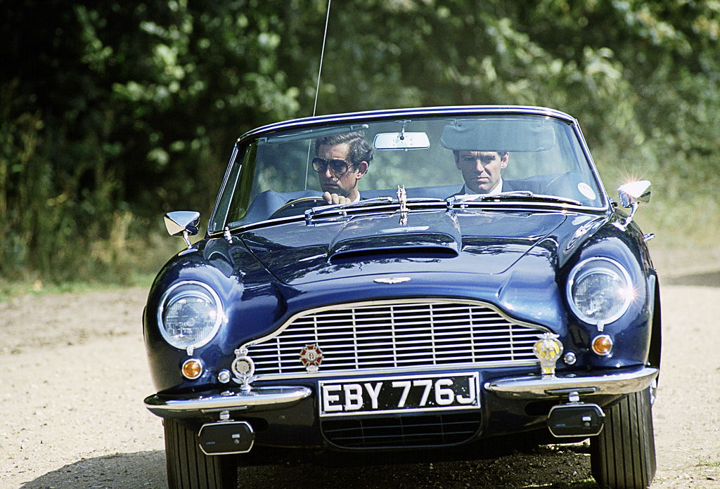 Prince Charles in Aston Martin