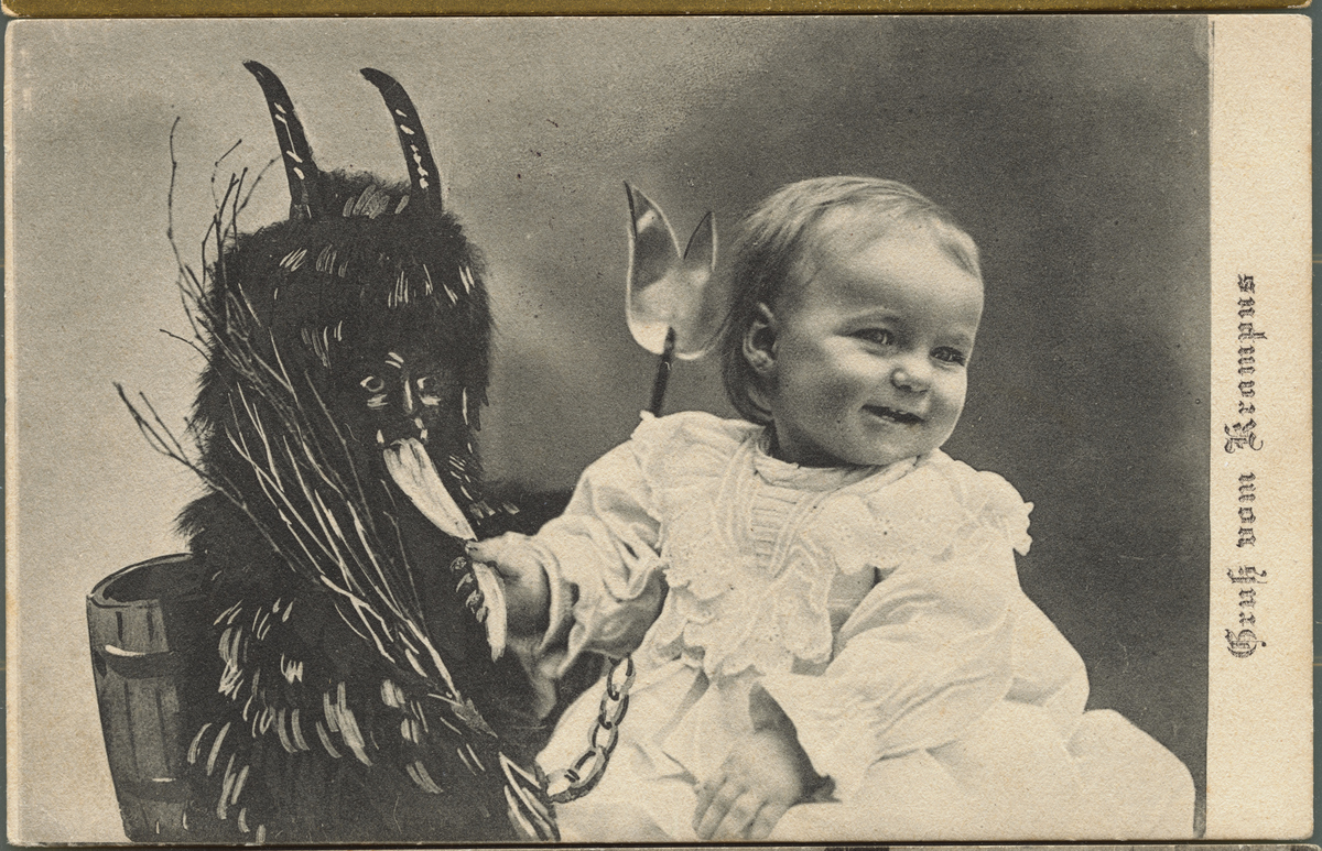 A child with Krampus