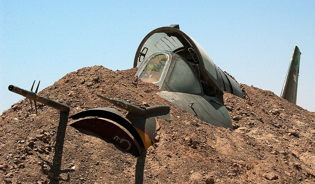 Iraqi Fighter Jets Found Buried In The Sand