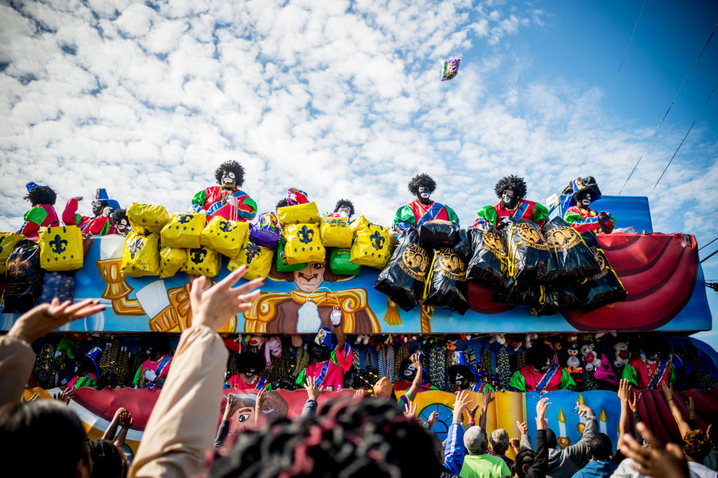 Mardi Gras revelers