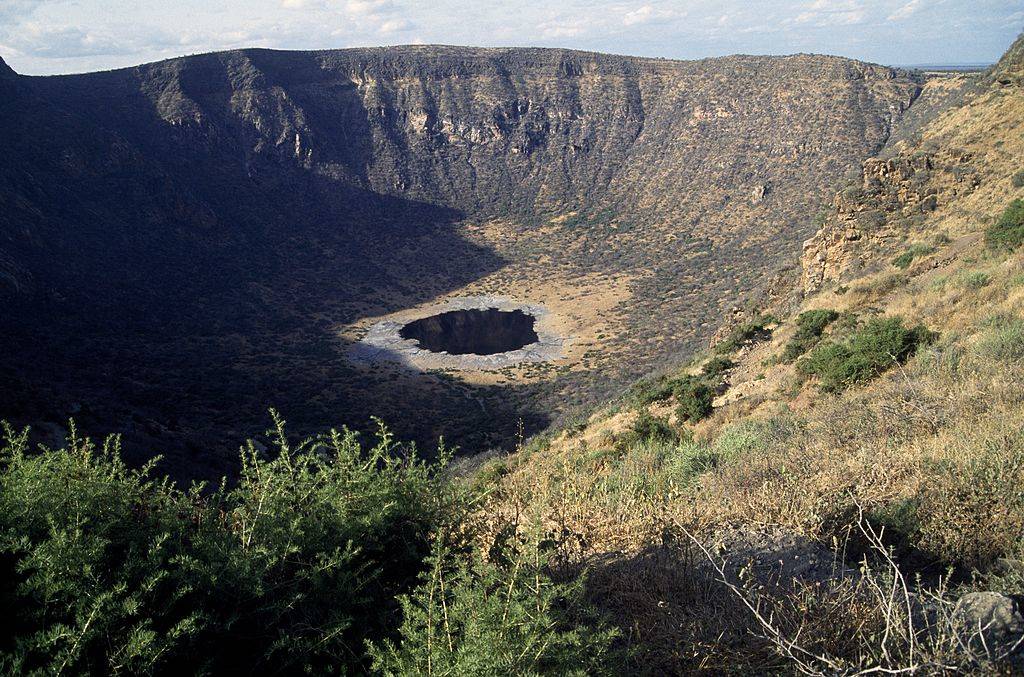 Aerial view of the crater 