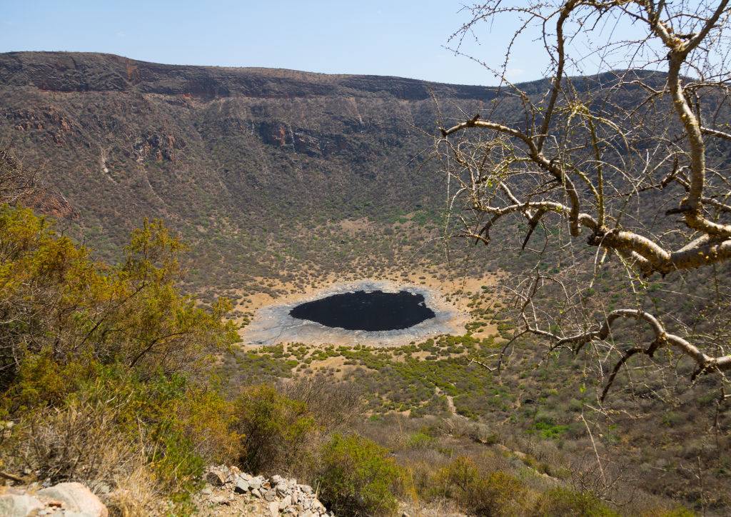 Lake in the crater 