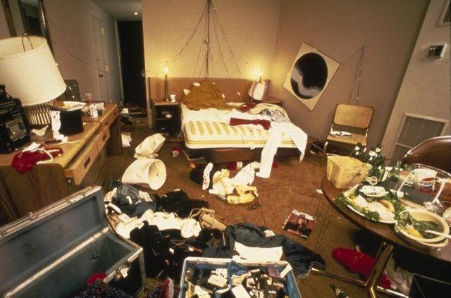 Destroyed hotel room