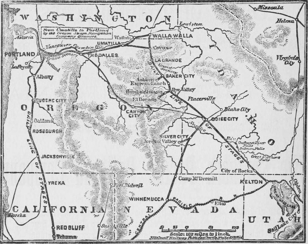 Map of Pacific railroad