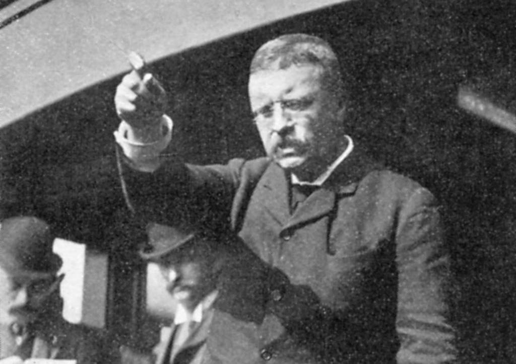 Roosevelt giving a speech 