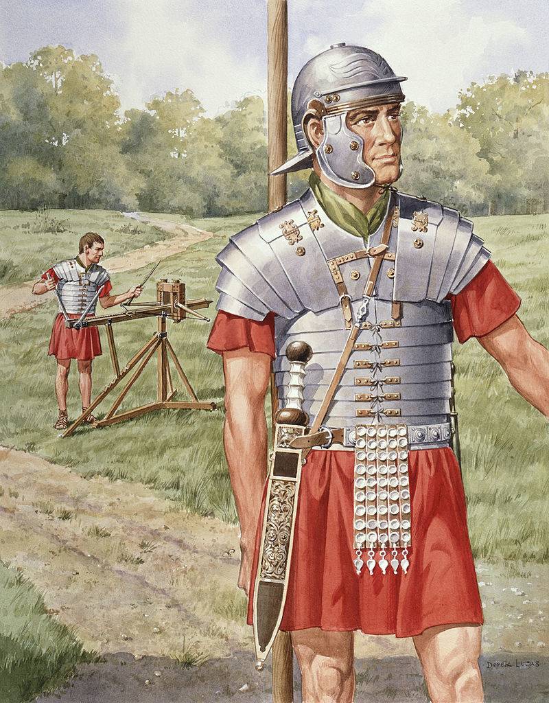 Roman soldiers in armor