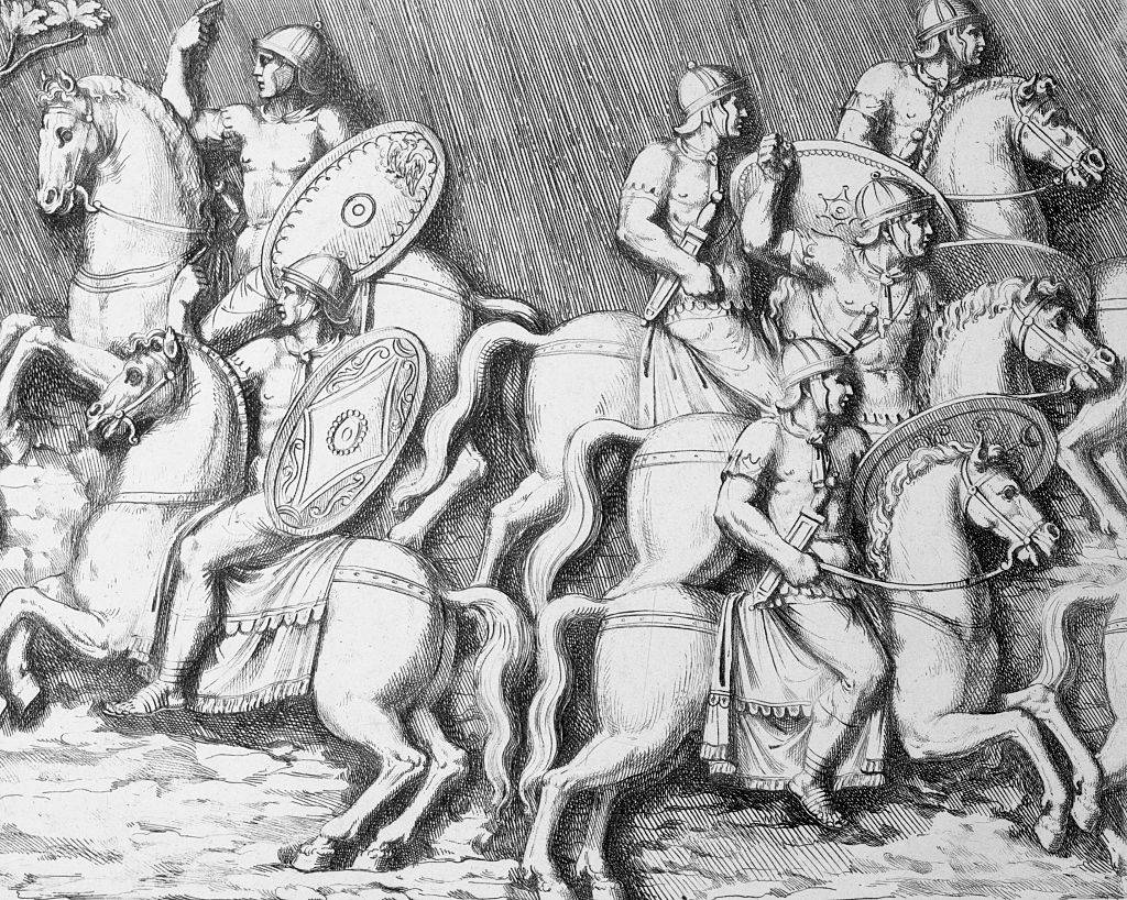 Trajan leading cavalry 