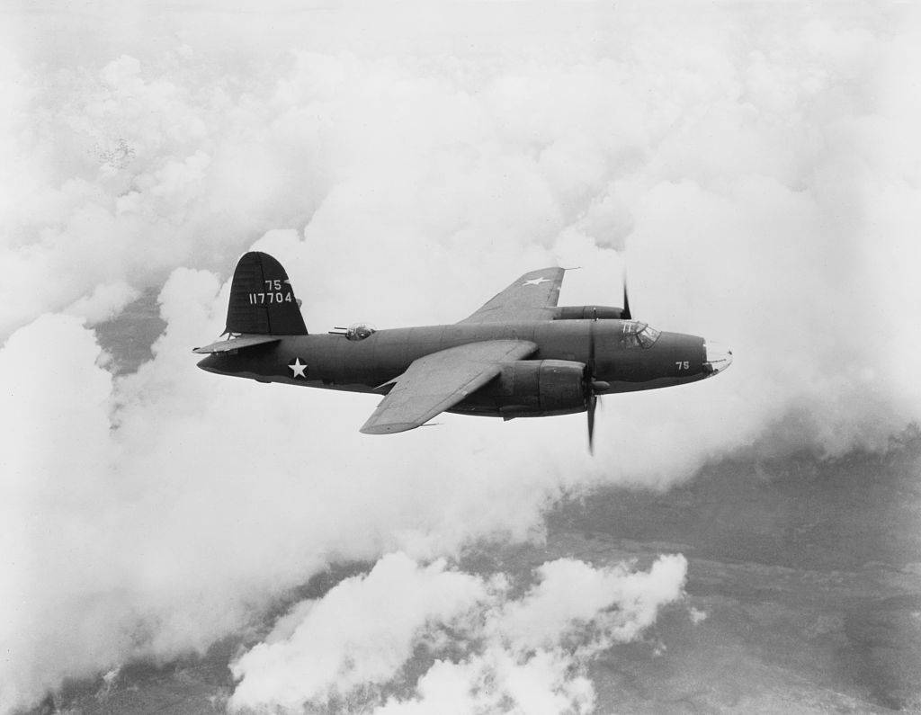 Bomber in flight 