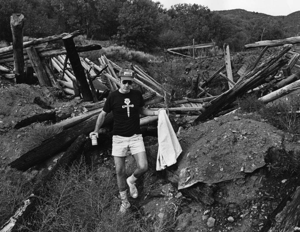 Thompson walking on his ranch