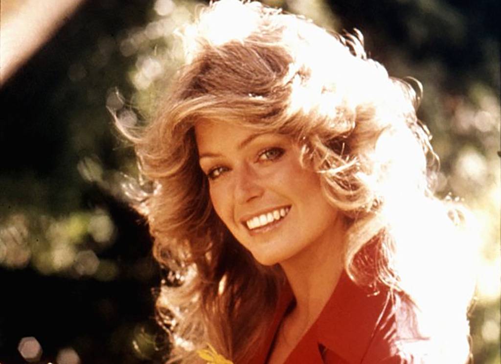 Fawcett wearing red