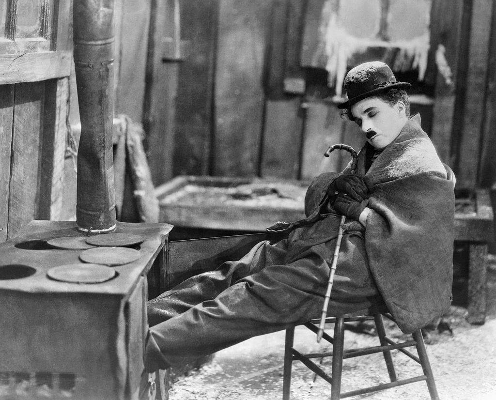 charlie chaplin in a movie still from The Gold Rush