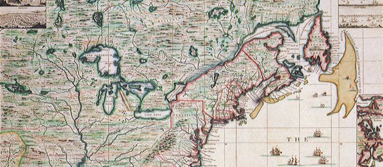 old map of 13 colonies