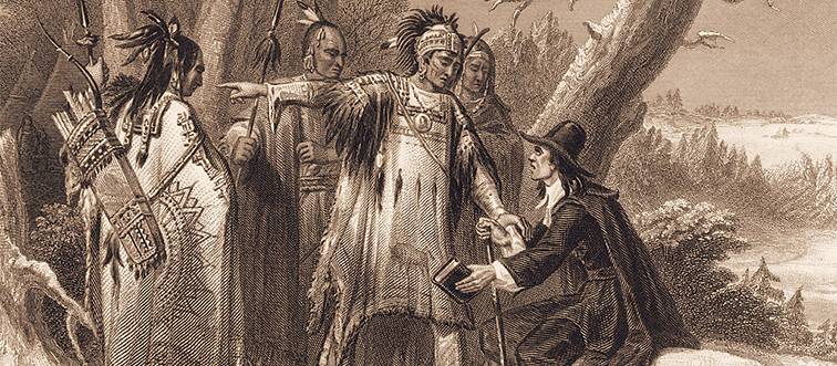 native americans and a pilgrim