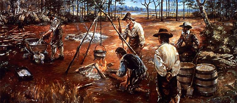 people working during colonial America