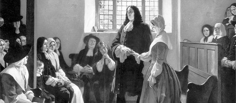people in a quaker wedding