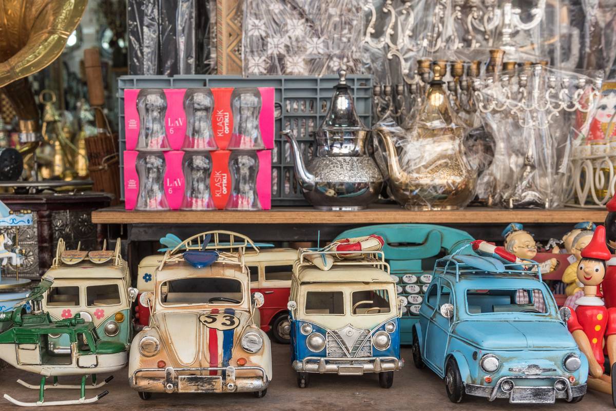 Toy cars sold in shuk hapishpeshim flea market, Tel Aviv, Israel