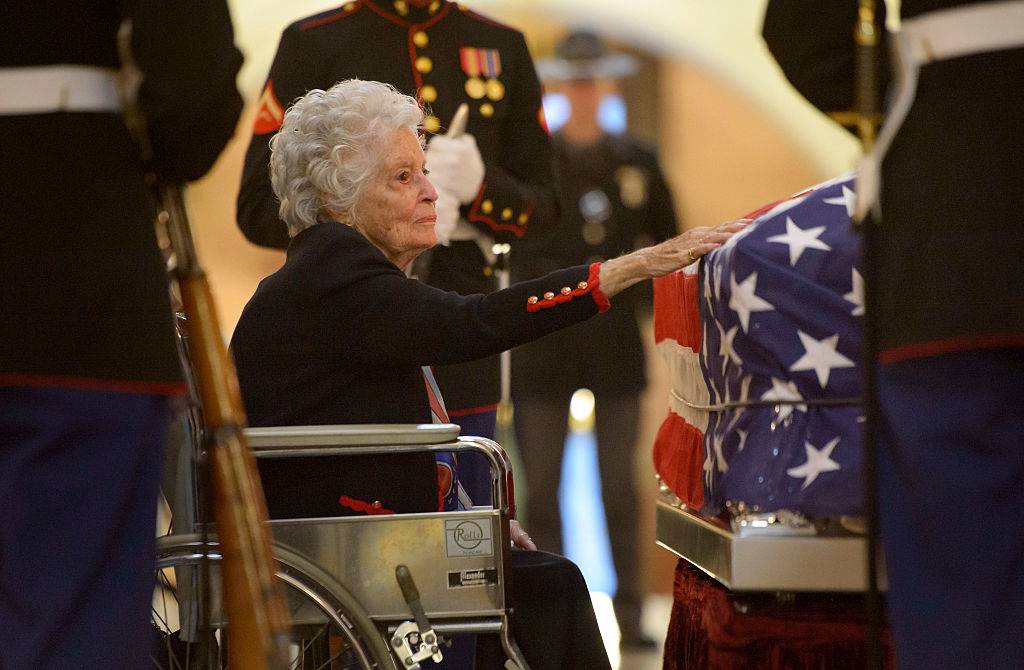 Annie Glenn at John's funeral