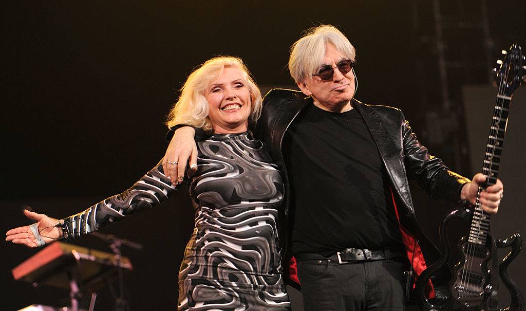 Debbie and Chris pose together onstage.