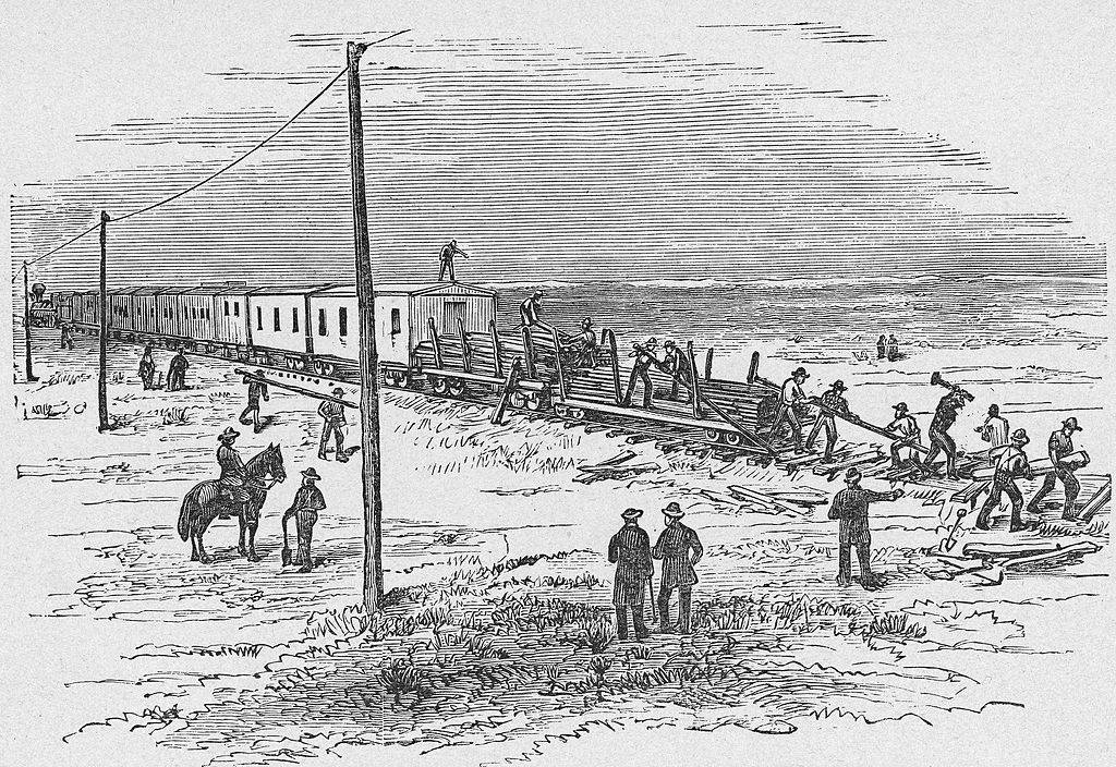 Construction of a railroad