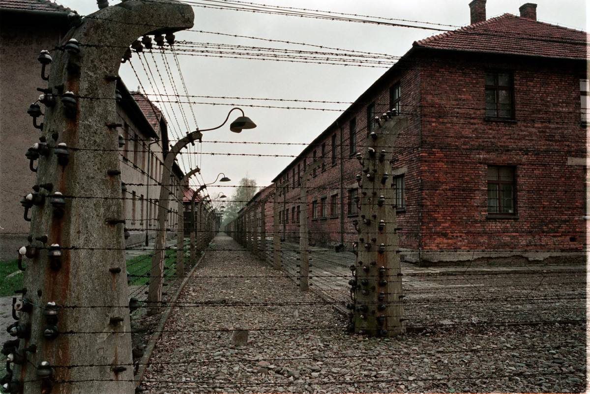 Barbed-Wire Closes In The Auschwitz Concentration Camp