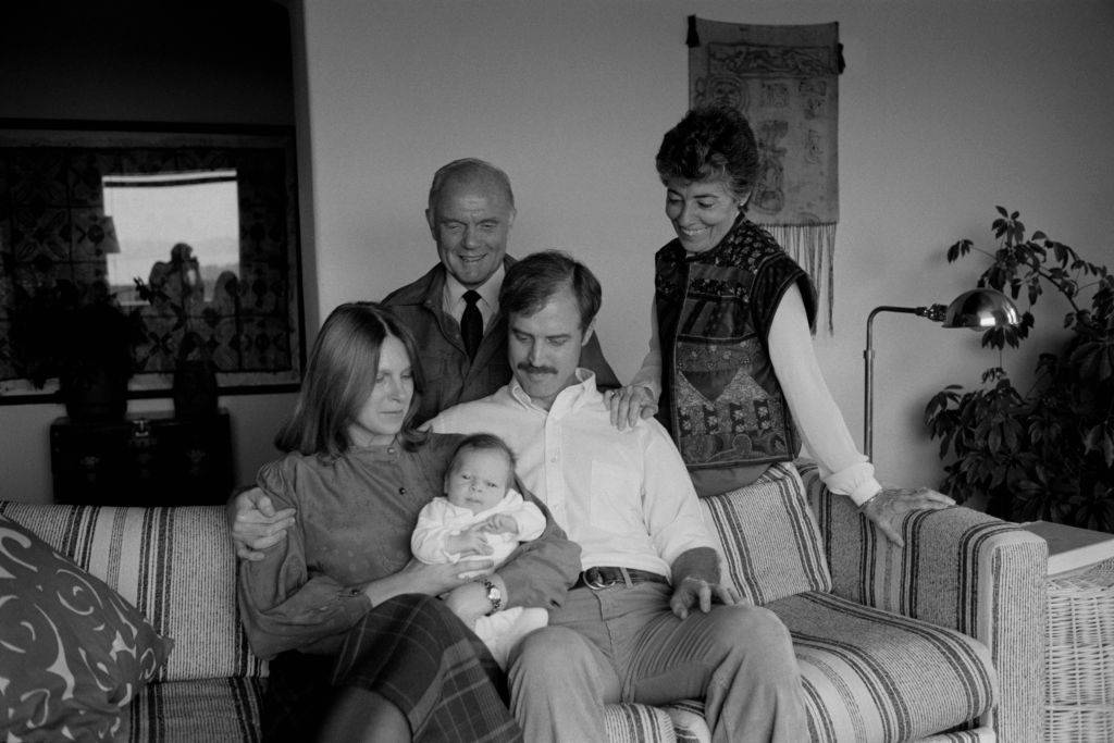 Senator John Glenn with his family, wife Annie, son David daughter-in-law Karen and his grandson Daniel. 