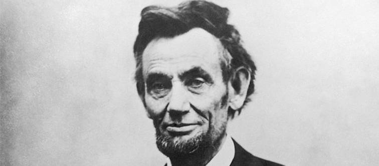a black and white portrait of abraham lincoln