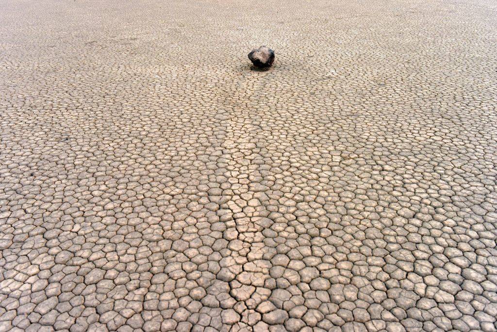 a sailing stone in Death Valley National Park