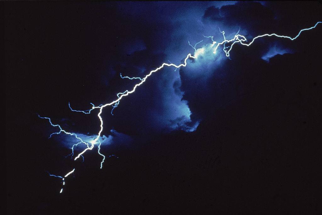 lightning in clouds