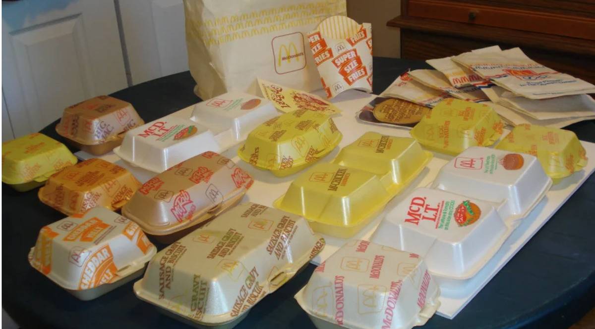 styrofoam mcdonald's container