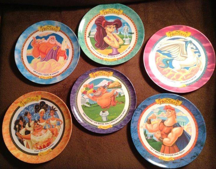 plastic plates featuring characters from Disney's Hercules
