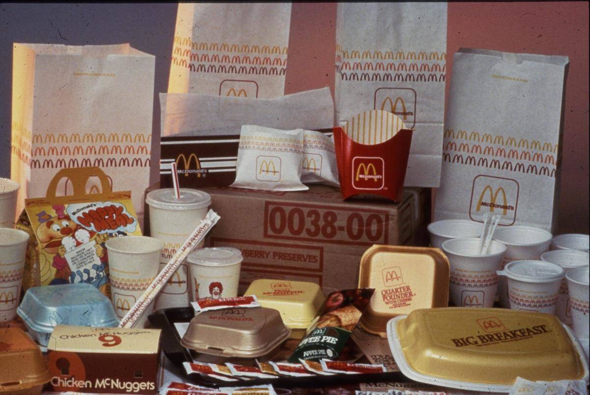 80s packaging with paper bags
