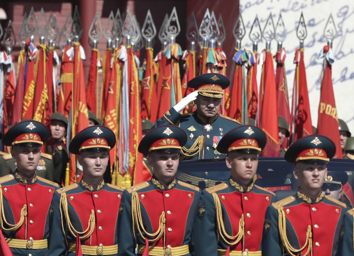 Russians celebrate their history during a parade in Moscow.