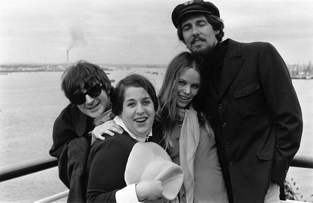 Black and white picture of the band