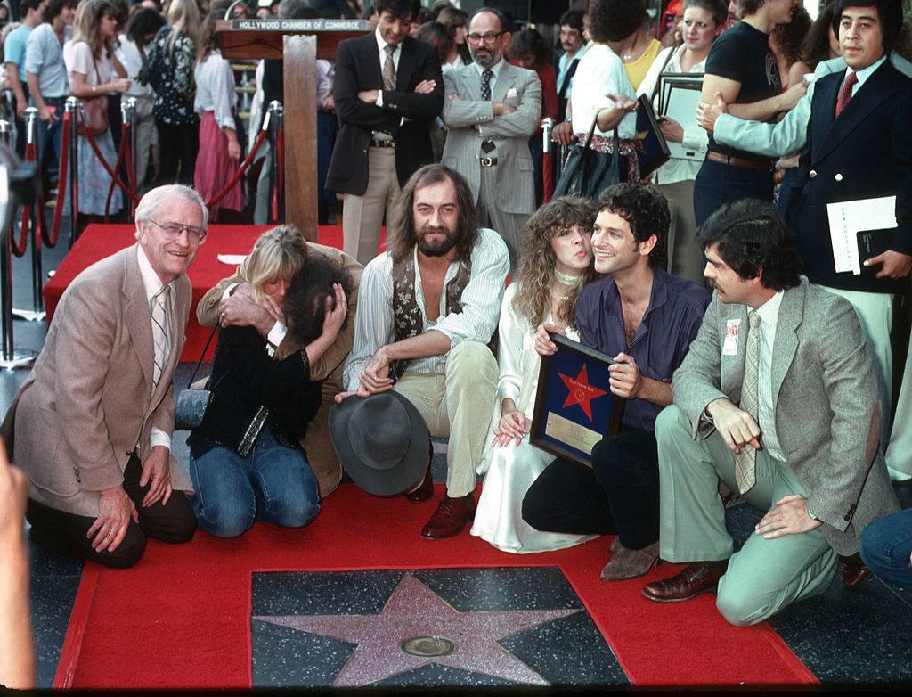 Christine McVie, John McVie, Mick Fleetwood, Stevie Nicks and Lindsay Buckingham of Fleetwood Mac receive their star on the Hollywood Walk of Fame