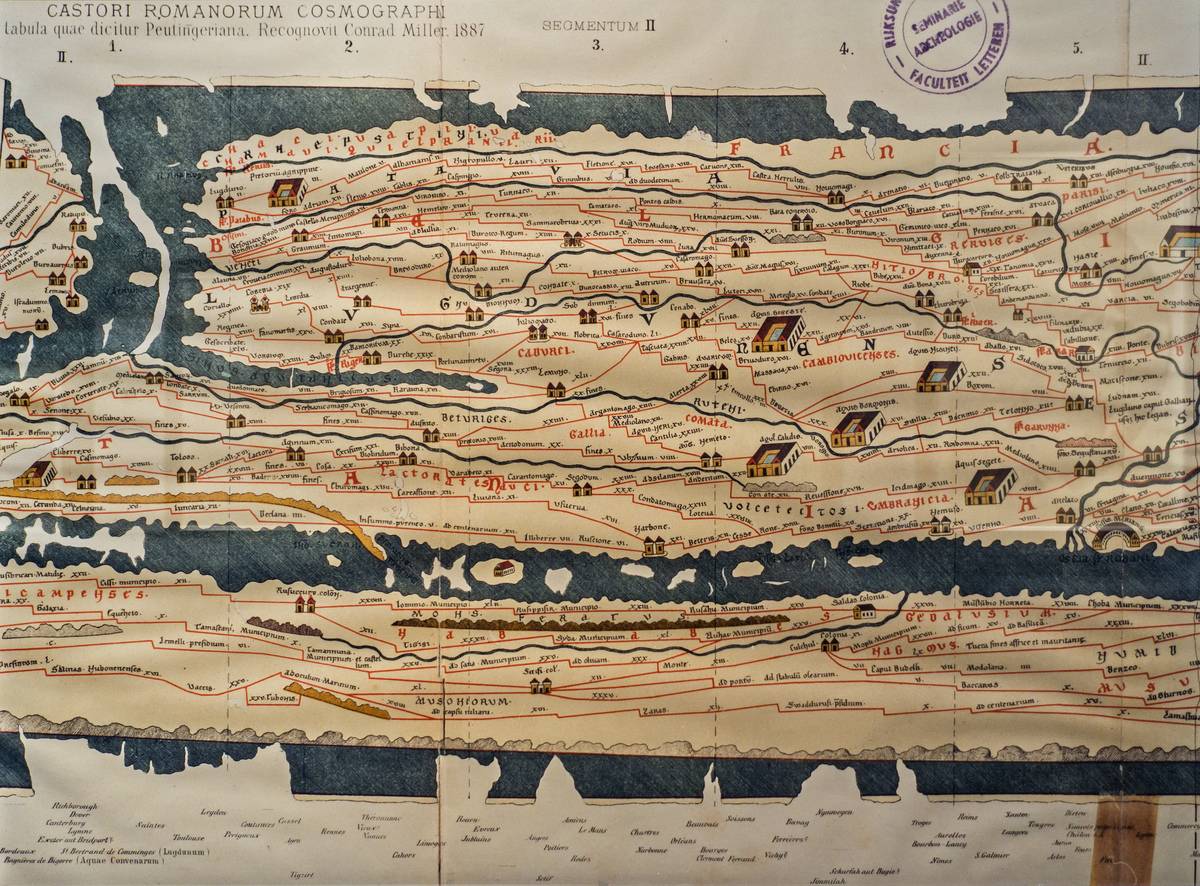 Tabula Peutingeriana Illustrates The Roman Empires Roadways