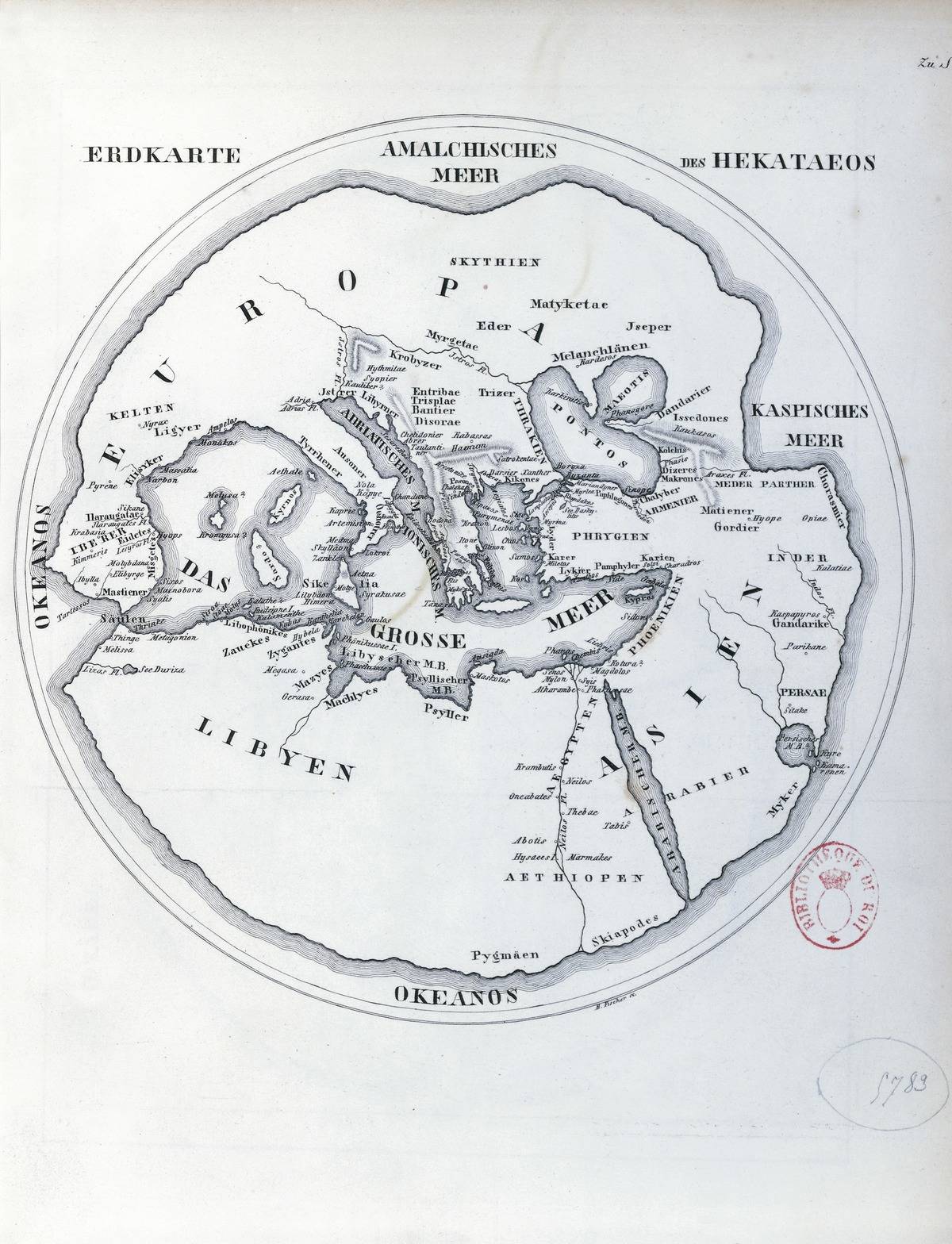 Hecataeus of Miletus' Map Is Divided Into Three Parts