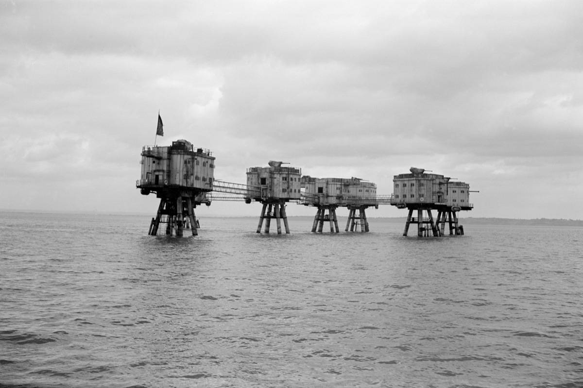 metal forts on stilts