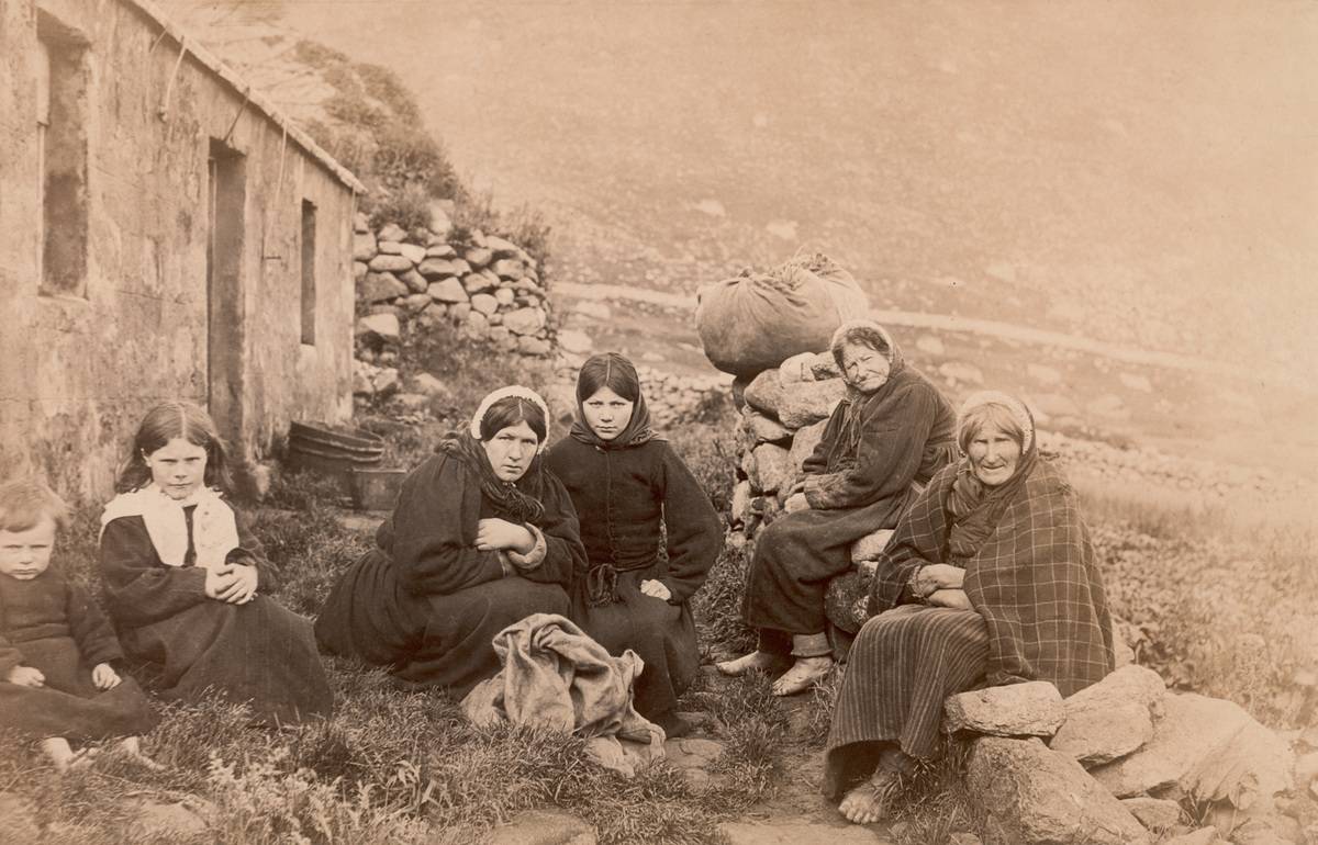 Three generations of women on the archipelago of St Kilda in the Outer Hebrides, Scotland, circa 1880