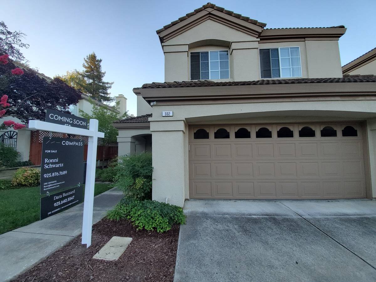 Home for sale with sign out front