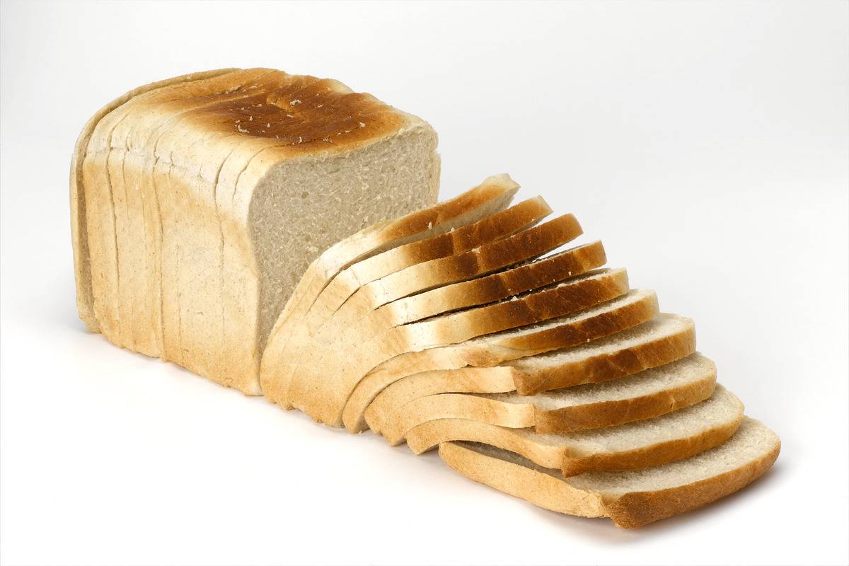 Sliced white bread,