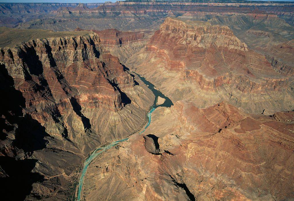 Arial shot of the canyon