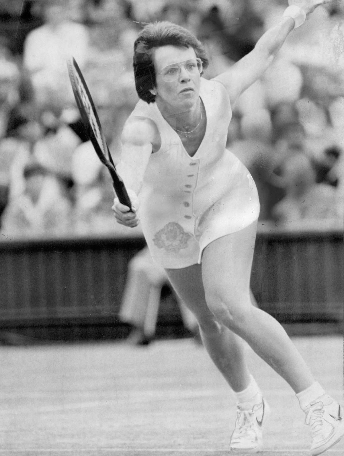 Billie Jean King at Wimbledon, 1983.