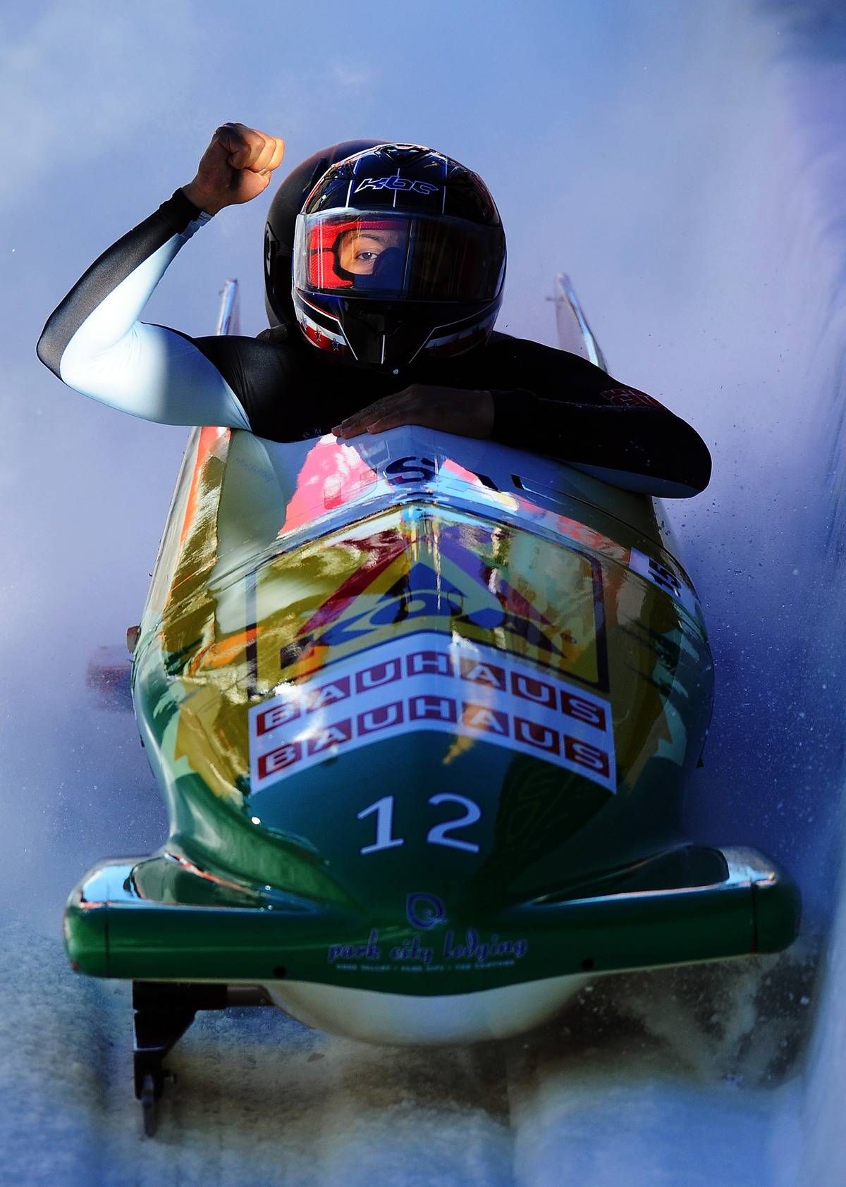 Elana Meyers competes in the 2013 Olympia Bob Run.