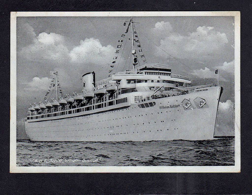 a ship called the Wilhelm Gustloff in the water