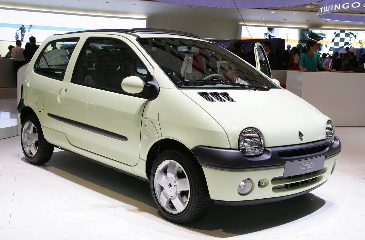 A Renault Twingo is presented during t