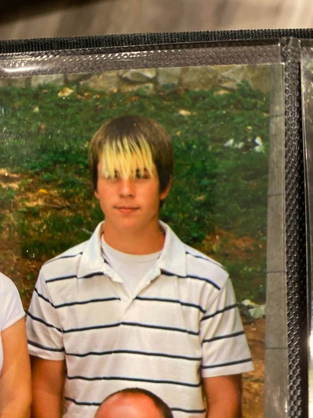 blonde bangs with brown hair