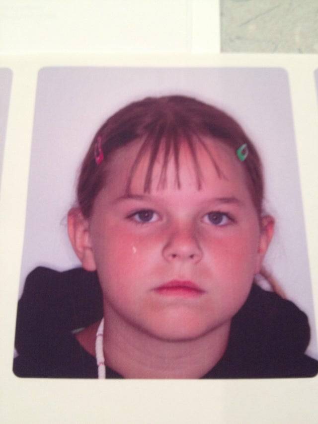 girl with bangs and clips
