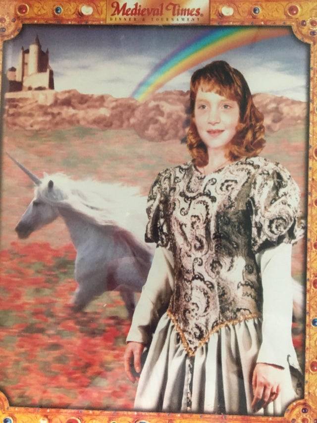 medieval time picture with young girl