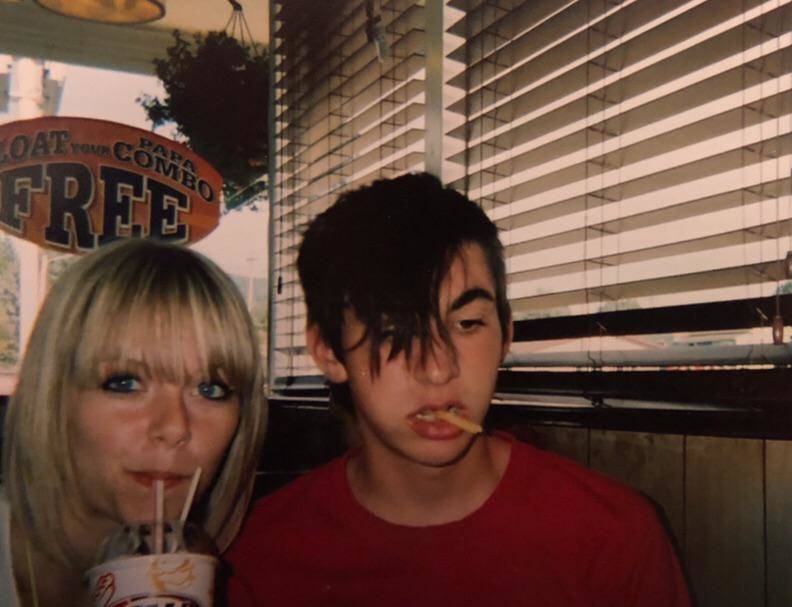 old couple's photo at a diner