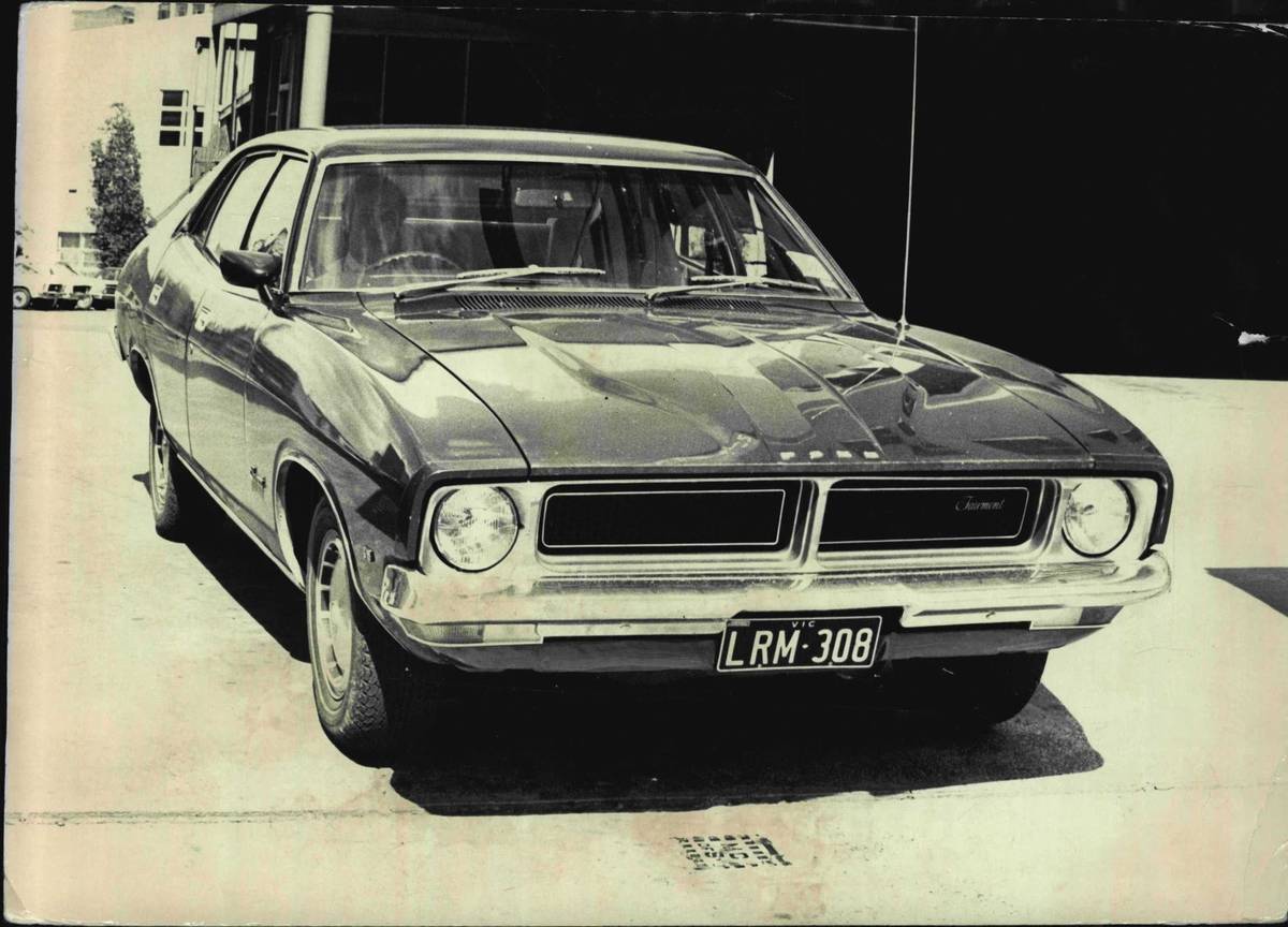 The new 1973 Ford Fairmont with the new grill. Pix taken outside the office.